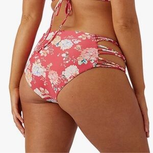 O'Neill Coral Floral High-Waist Bikini Bottoms